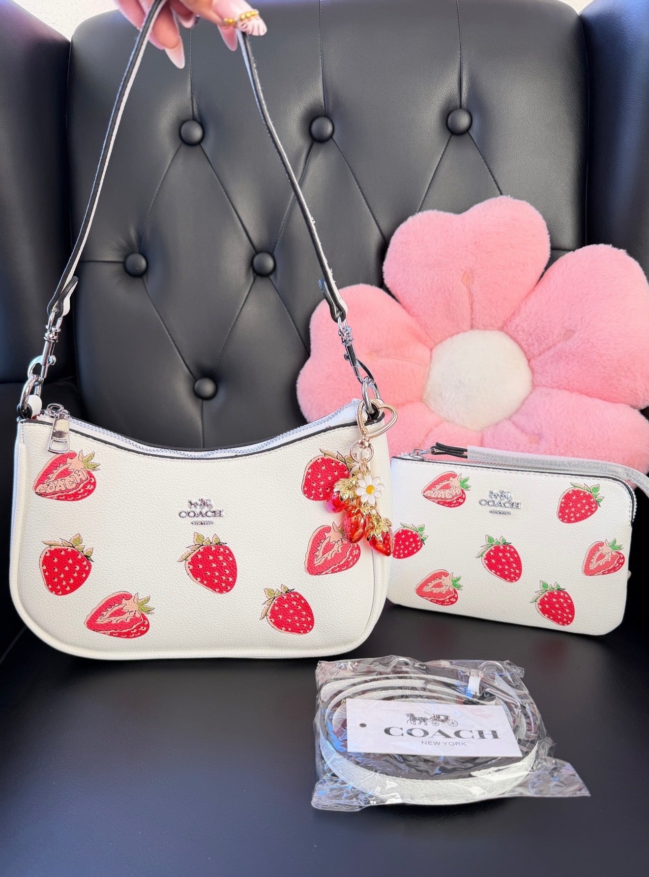 Strawberry White Purse